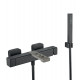 Смеситель для ванны Webert One-X OX850101441, чернай/сталь
