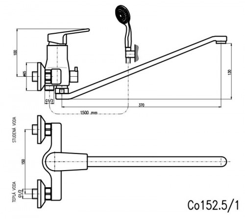 Смеситель для ванны Rav Slezak Colorado CO152.5/1