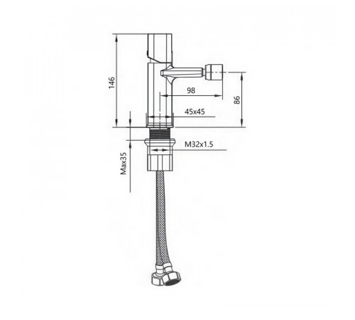 Смеситель для биде Maretti LR34R842, хром