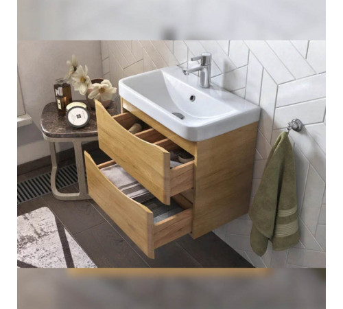 Тумба под раковину подвесная Velvex Clay tp.CLA.9595.60.2Y дуб верона, 60 см
