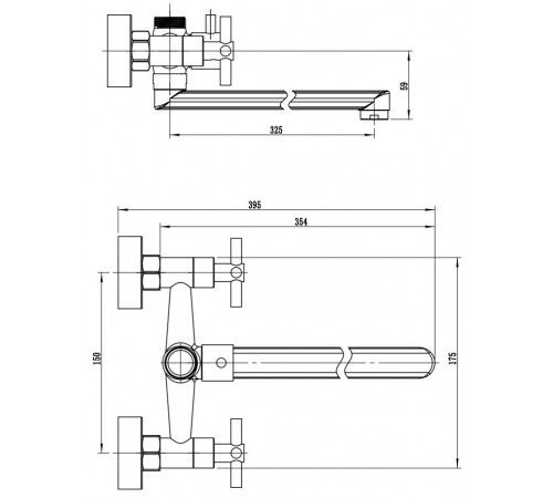 Смеситель для ванны ESKO Astana AA31