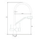 Смеситель для кухни с гибким изливом и подключением фильтра Esko Kitchen K25 B, сатин/черный