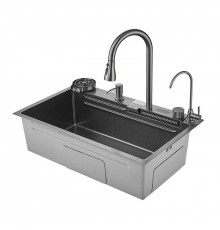 Многофункциональная кухонная мойка Savol S-SC002Q, графит
