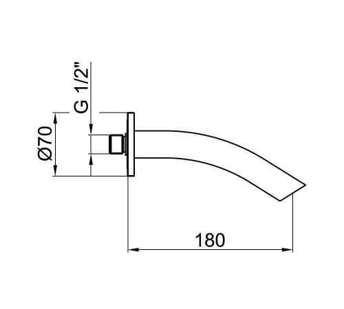 Излив Webert Aria AC0869015, хром