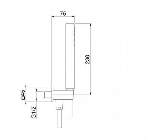 Душевой гарнитур Fiore KUBE 30CR8785, хром