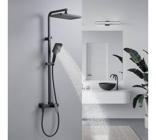 Душевая система Shevanik S4636H, черный