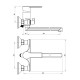 Смеситель для ванны VODA RF31, хром