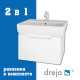 Тумба с раковиной подвесная Dreja Tiny 50 см, белый
