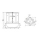 Душевая кабина (душевой бокс) Timo Comfort Fabric Glass T-8855F, 150x150x220