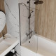 Шторка на ванну 60x140 Maretti Project Black PB41F6014099, черный профиль