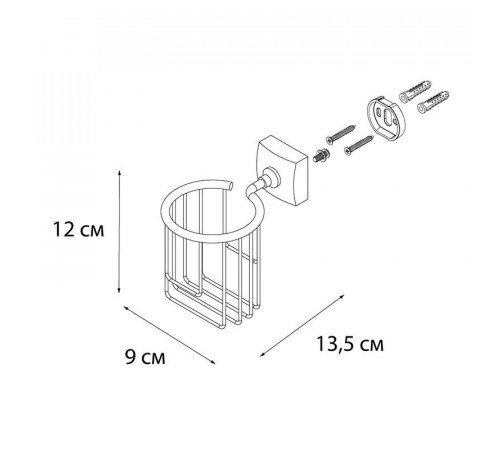 Держатель освежителя воздуха FIXSEN KVADRO FX-61314, хром