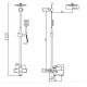 Душевая система Fmark FS8145Q, графит
