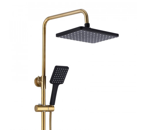 Душевая система Bronze de Luxe Element EL77/1GB, матовое золото/черный