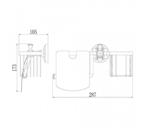 Держатель для туалетной бумаги и освежителя Savol S-L05851B, золото