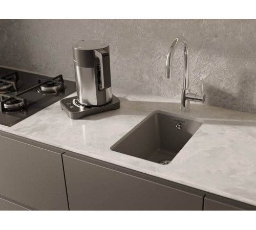 RIVELATO Мойка BERKANA 25 подст.монтаж 1-чаш 305*455 grigio metallizzato арт.