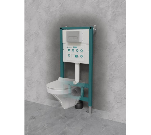 Инсталляция для подвесного унитаза Knotlor ISWC501FG, бирюзовый