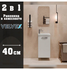 Тумба с раковиной подвесная Velvex Estea tp.EST.MOD.40.1D, 40 см
