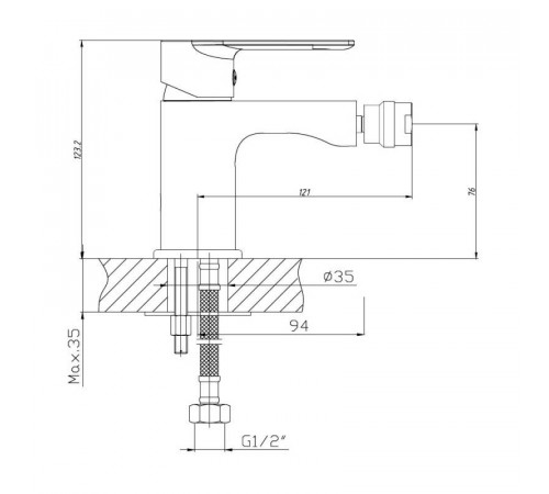 Смеситель для биде Haiba HB50505-8, белый