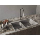 RIVELATO Мойка AXEL 90D  2-чаши 870*520мм grigio metallizzato арт.