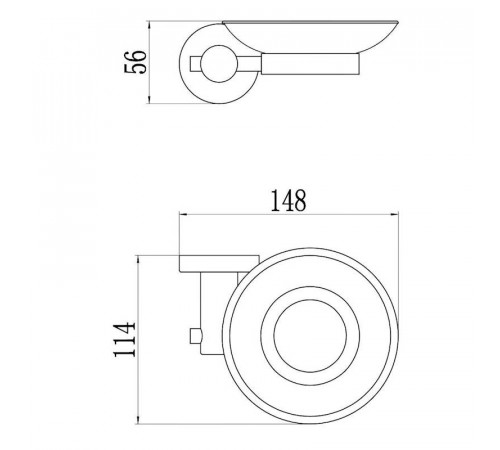 Мыльница Savol S-005659Q, графит