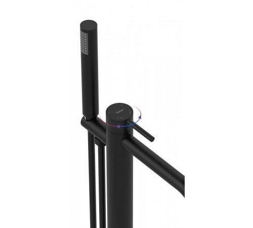 Смеситель для ванны напольный Raiber RPB-010, черный