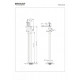 Смеситель для ванны напольный Bravat Gina F665104C-B3-ENG, хром