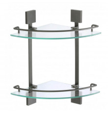 Полка угловая стеклянная Savol S-065322Q, графит