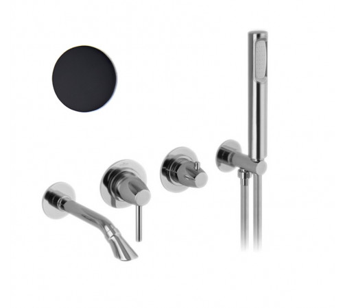 Смеситель для ванны Webert Opera Moderna OE860312560, черный
