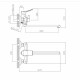 Смеситель для ванны Haiba HB22553, хром