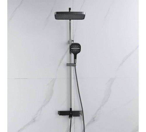 Душевая система Rose R1056T, оружейная сталь