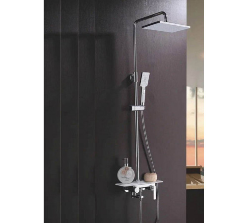 Душевая система Rose R2536F, белый/хром