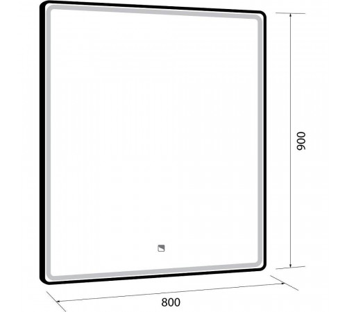 Зеркало Dreja Point 80x90 см, белый