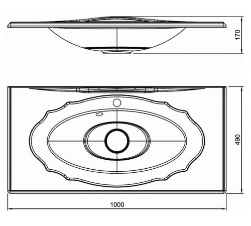 Раковина Florentina Гармония 100 см 10.030.01000.001