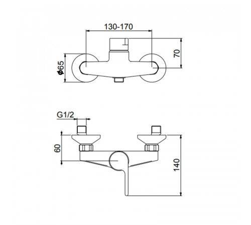 Смеситель для душа Webert DoReMi DR870102560, черный
