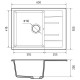 Кухонная мойка GranFest QUADRO 650L, песок