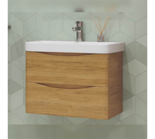 Тумба с раковиной подвесная Velvex Clay tp.CLA.9595.70.2Y дуб верона, 70 см