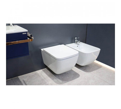 Унитаз подвесной SMARTFLOW VIGENTE безободковый с микролифтом SMF811-WH, белый