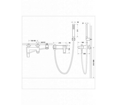 Смеситель для ванны Bravat Iceberg F676110C-B-RUS, хром