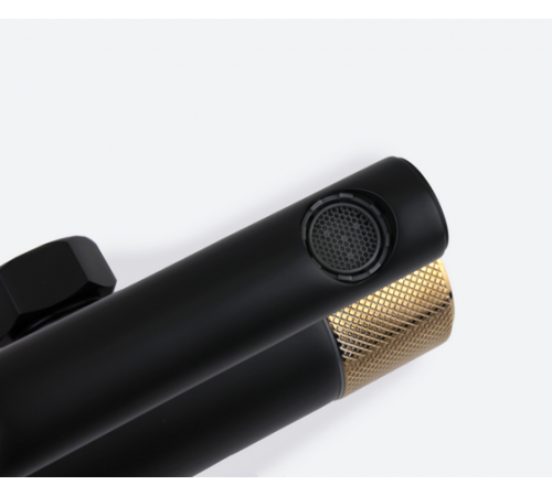 Душевая система Bronze de Luxe AVANTGARDE 2039RGB, черный/розовое золото