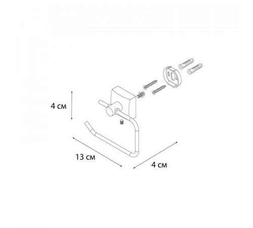 Держатель для туалетной бумаги FIXSEN KVADRO FX-61310A, хром