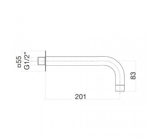 Излив Webert Sax Evolution SE0371560, черный
