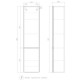 Пенал (35см) Velvex Edge pp.EDG.35, белый