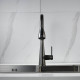 Смеситель для кухни с выдвижным изливом Shevanik S363T, оружейная сталь