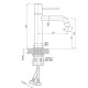 Смеситель для раковины Raiber RPG-001, золото