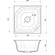 RIVELATO Мойка LOCUS 50  1-чаш 500*500 nero арт.