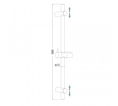 Душевой гарнитур WesnaArt DS010-58, хром