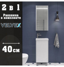 Тумба с раковиной подвесная Velvex Klaufs tp.KLA.COM.40.1D, 40 см