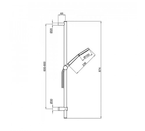Душевой гарнитур Webert Shower Set AC0929015, хром