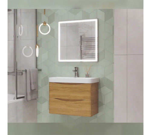 Тумба с раковиной подвесная Velvex Clay tp.CLA.9595.70.2Y дуб верона, 70 см
