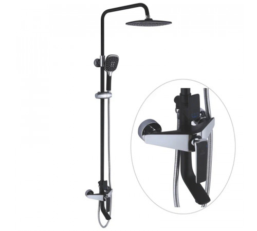 Душевая система Rose R1336H, черный